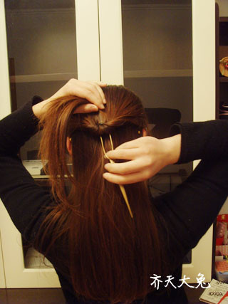 真人直发盘发发型diy~甜美发髻